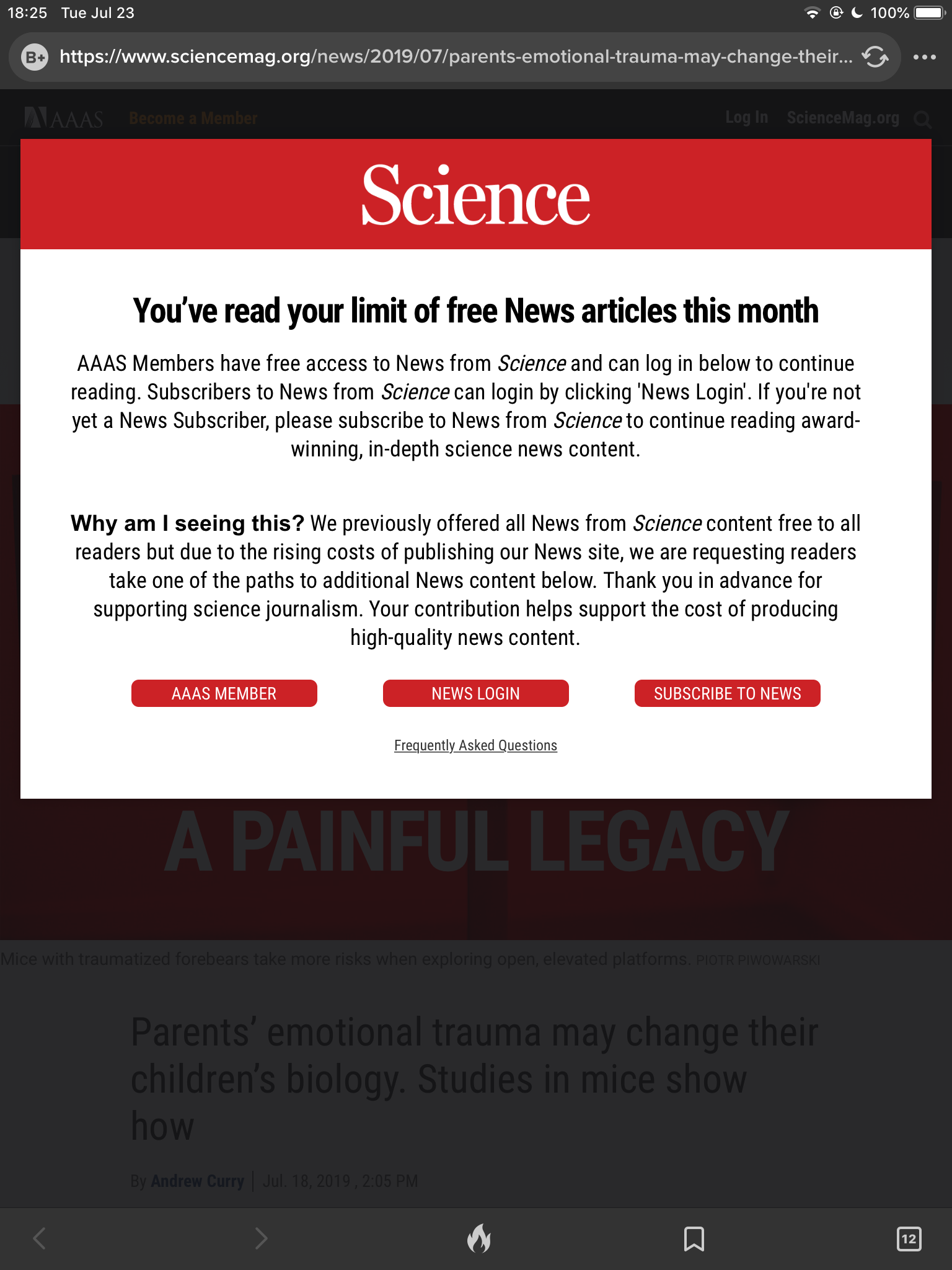 The Daily Dose: We almost told you about heritable emotional trauma but…