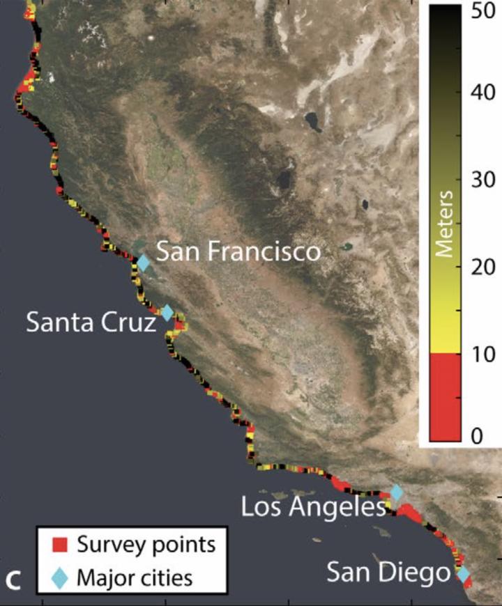 Satellite imagery shows where California is sinking