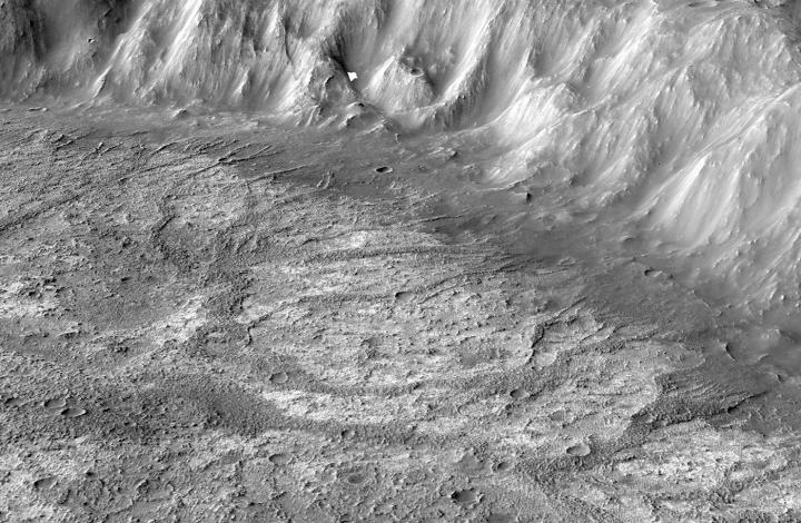 New crater discovered on Mars that used to have water.