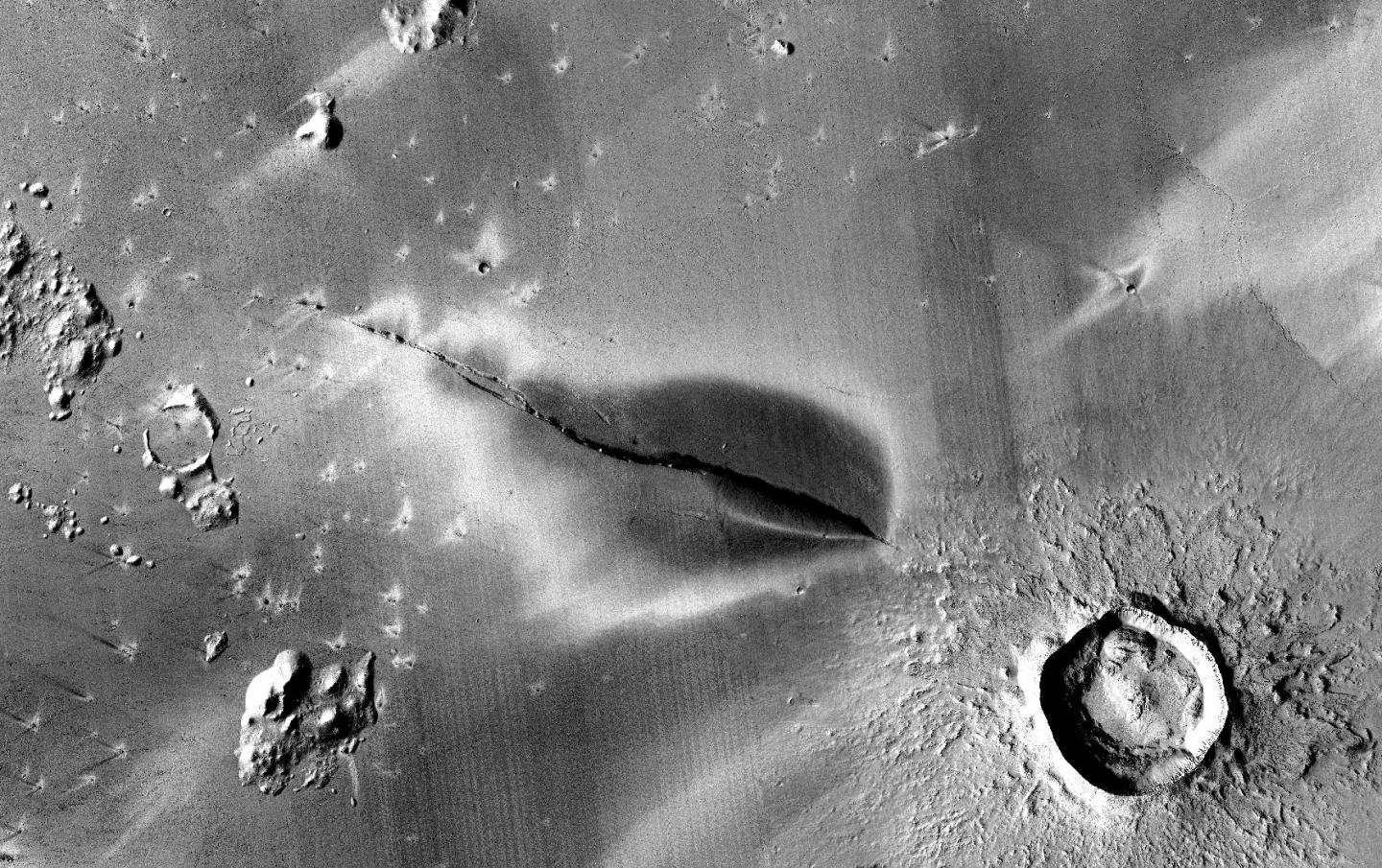Volcanoes on Mars may still be active.