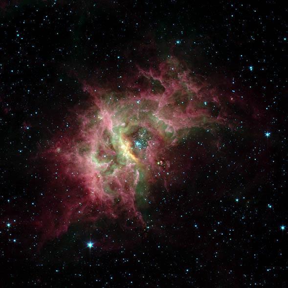 Bubble of hot plasma and ionized plasma viewed in HD.