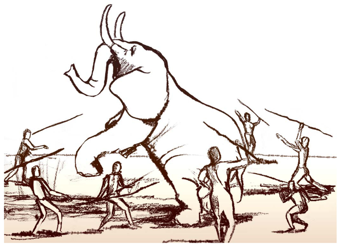 From giant elephants to nimble gazelles: Early humans hunted the largest available animals to extinction for 1.5 million years.