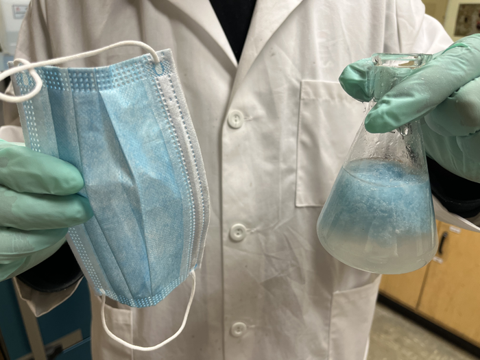 Disposable masks could be used to improve concrete.