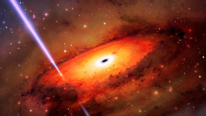 Stellar demolition derby births powerful gamma-ray burst.