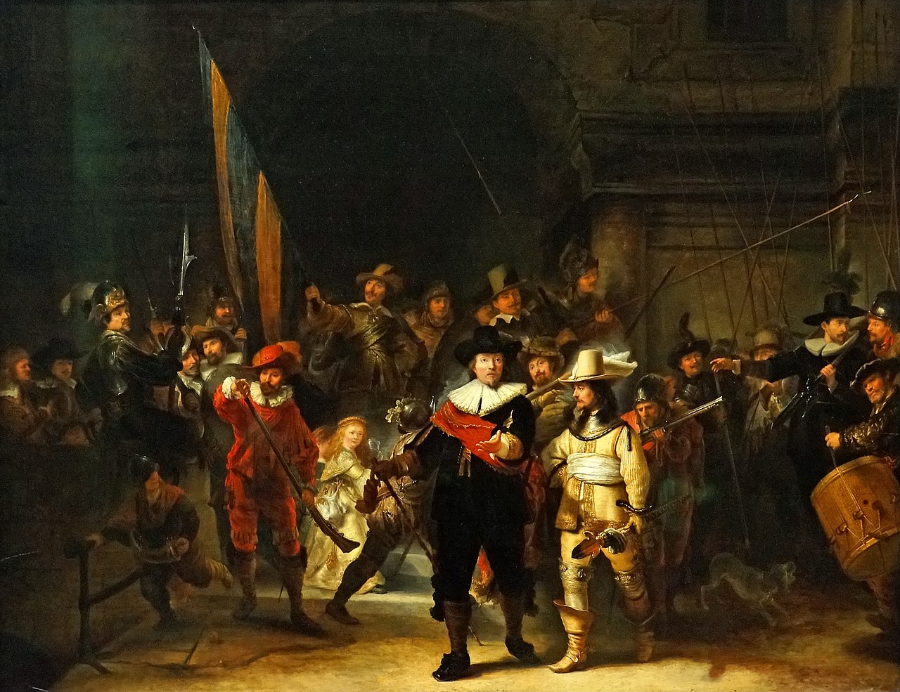 Rembrandt broke new ground with lead-based impregnation of canvas for The Night Watch.