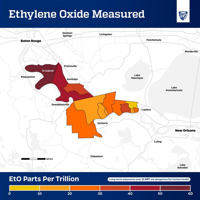 Surprisingly high levels of toxic gas found in Louisiana