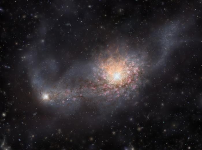 Dancing galaxies make a monster at the cosmic dawn