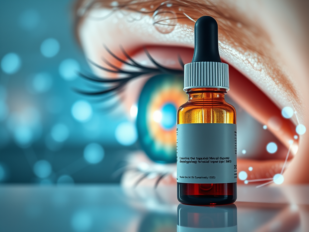 Development of a global innovative drug in eye drop form for treating dry age-related macular degeneration