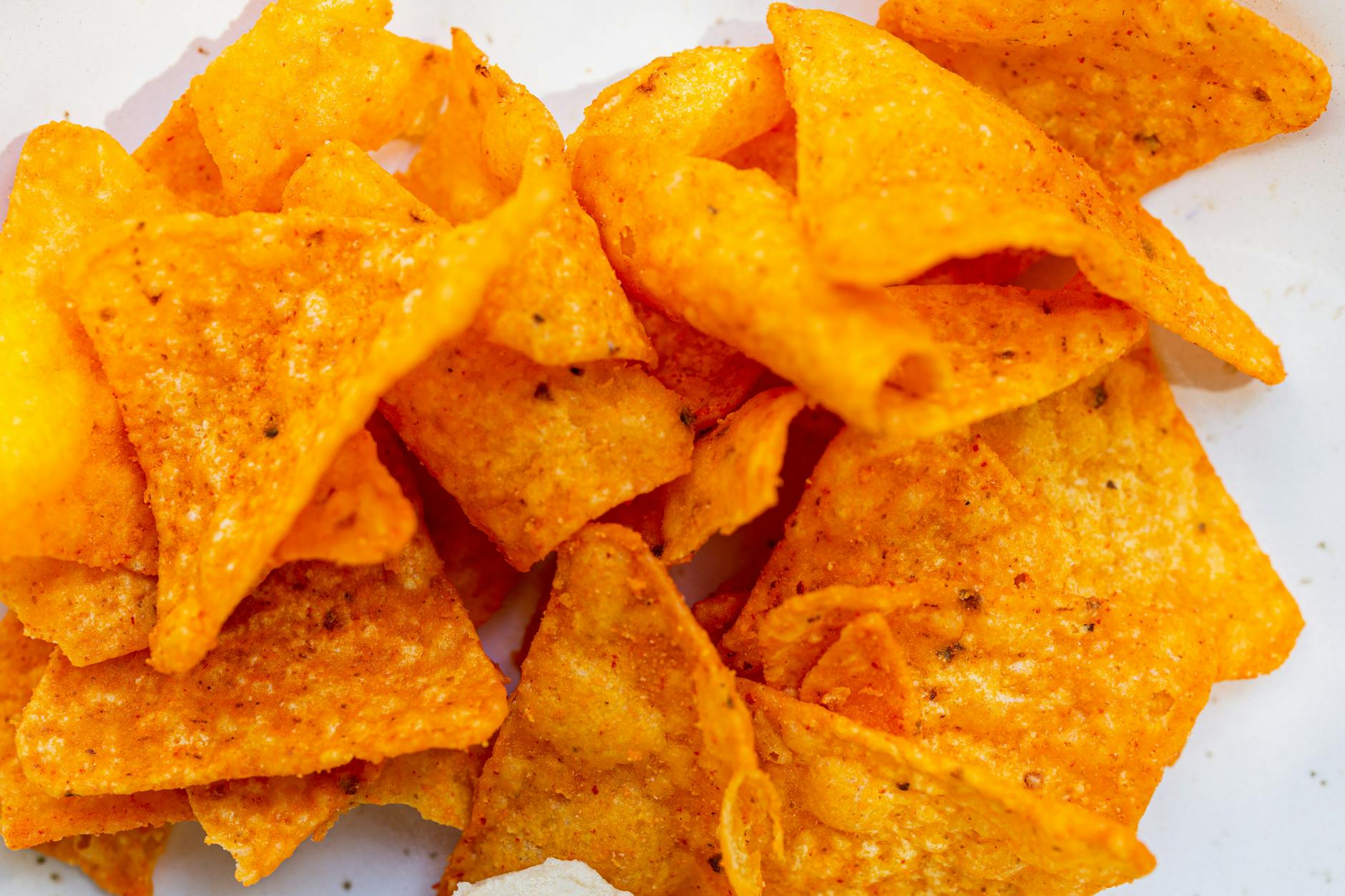 close up shot of nachos