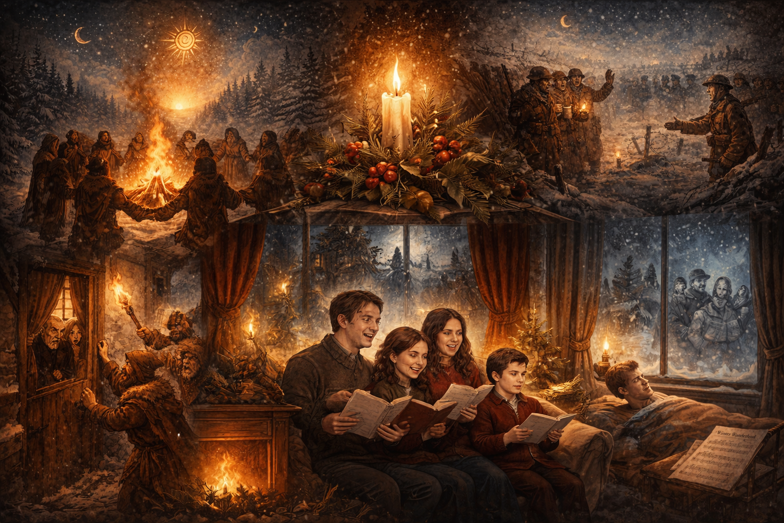 The Dark Side of Christmas: From Pagan Solstice Rituals to Songs Written During Plague Outbreaks and World Wars