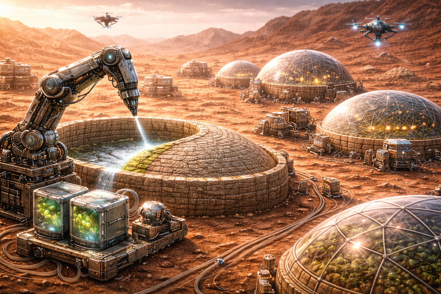 Bacterial Partnership Could Transform Martian Dust Into Building Material