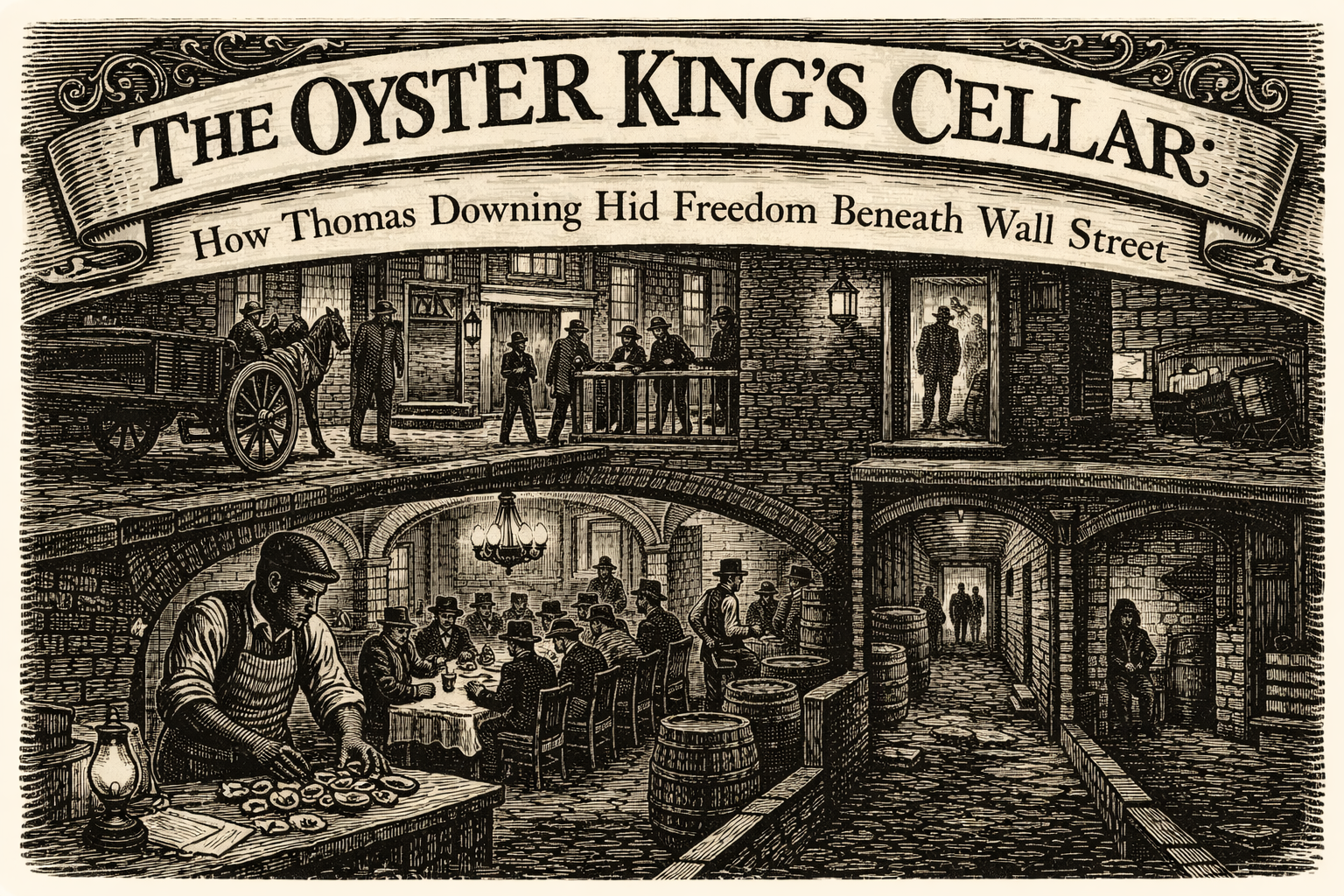 The Oyster King’s Cellar: How Thomas Downing Hid Freedom Beneath Wall Street