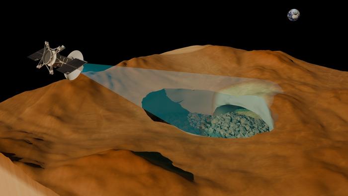 Evidence of a subsurface lava tube on Venus