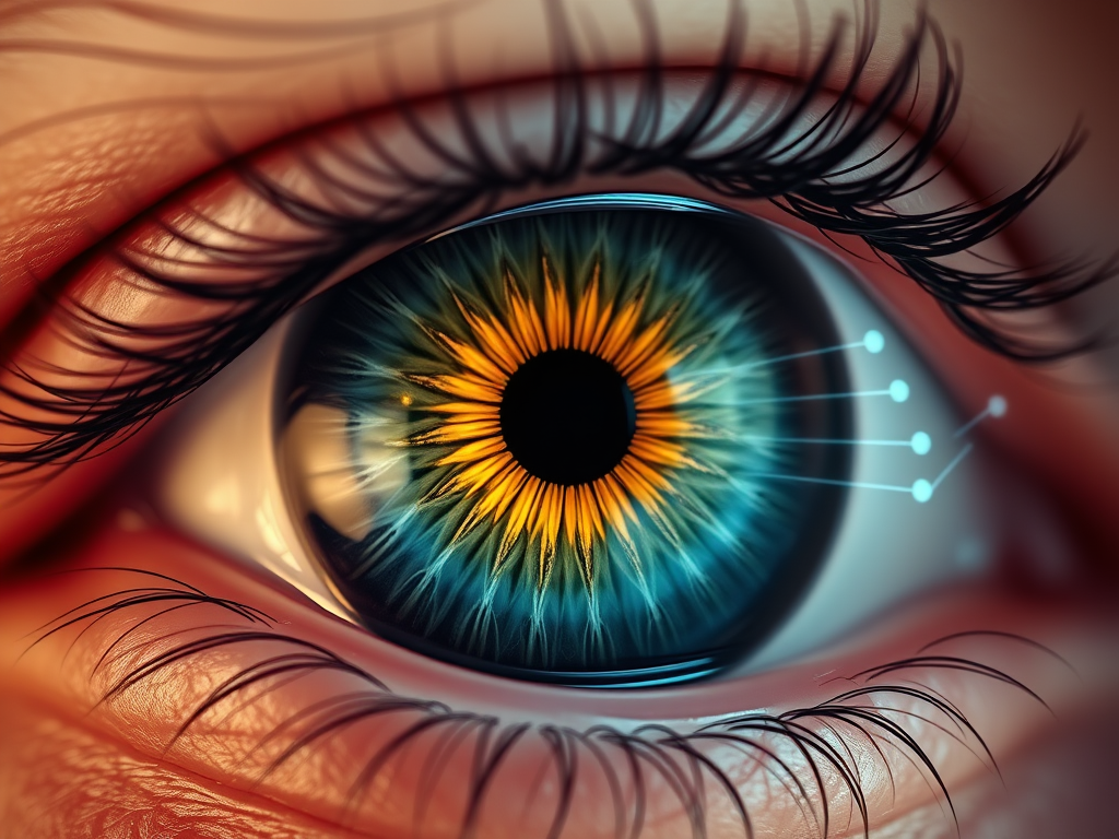 How the human eye can see clear details.