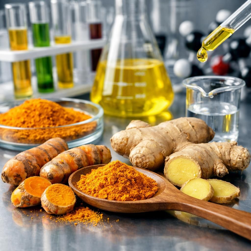 Turmeric/ginger extract shows multiple benefits for bone implants