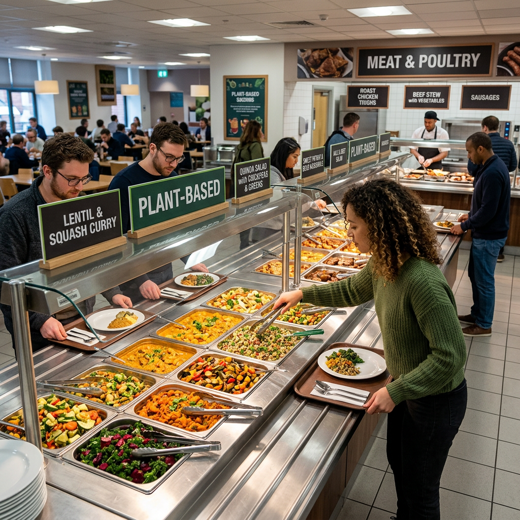 Simple menu tweak boosts vegetarian choices and cuts carbon, study finds