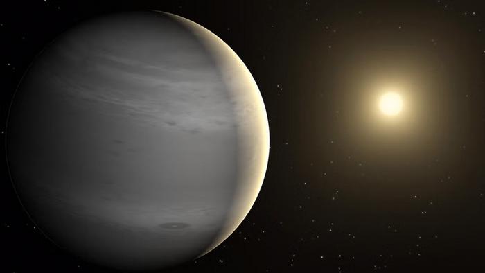 Atmosphere of Saturn-sized planet with Earth-like temperature contains methane