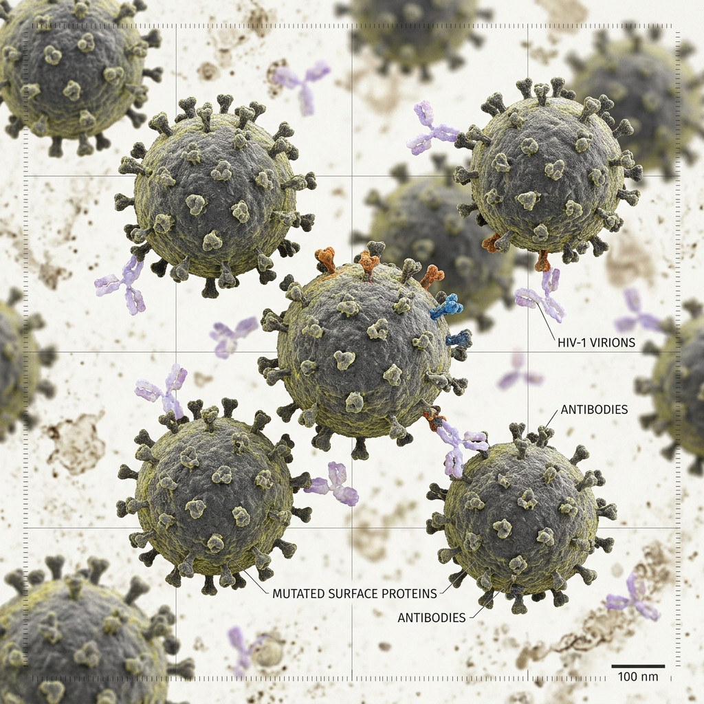 Researchers track the mutations that allow HIV-1 to escape broadly neutralizing antibodies