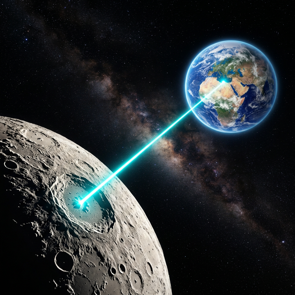 Shooting for the moon: Ultrastable lasers in dark craters could enable lunar navigation, precision timekeeping, new science