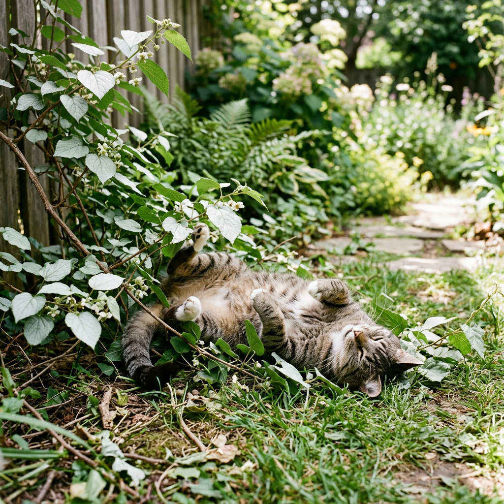 Silver vine or catnip? When cats can choose, silver vine wins