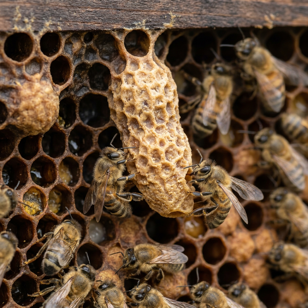 How honeybees really crown their queens