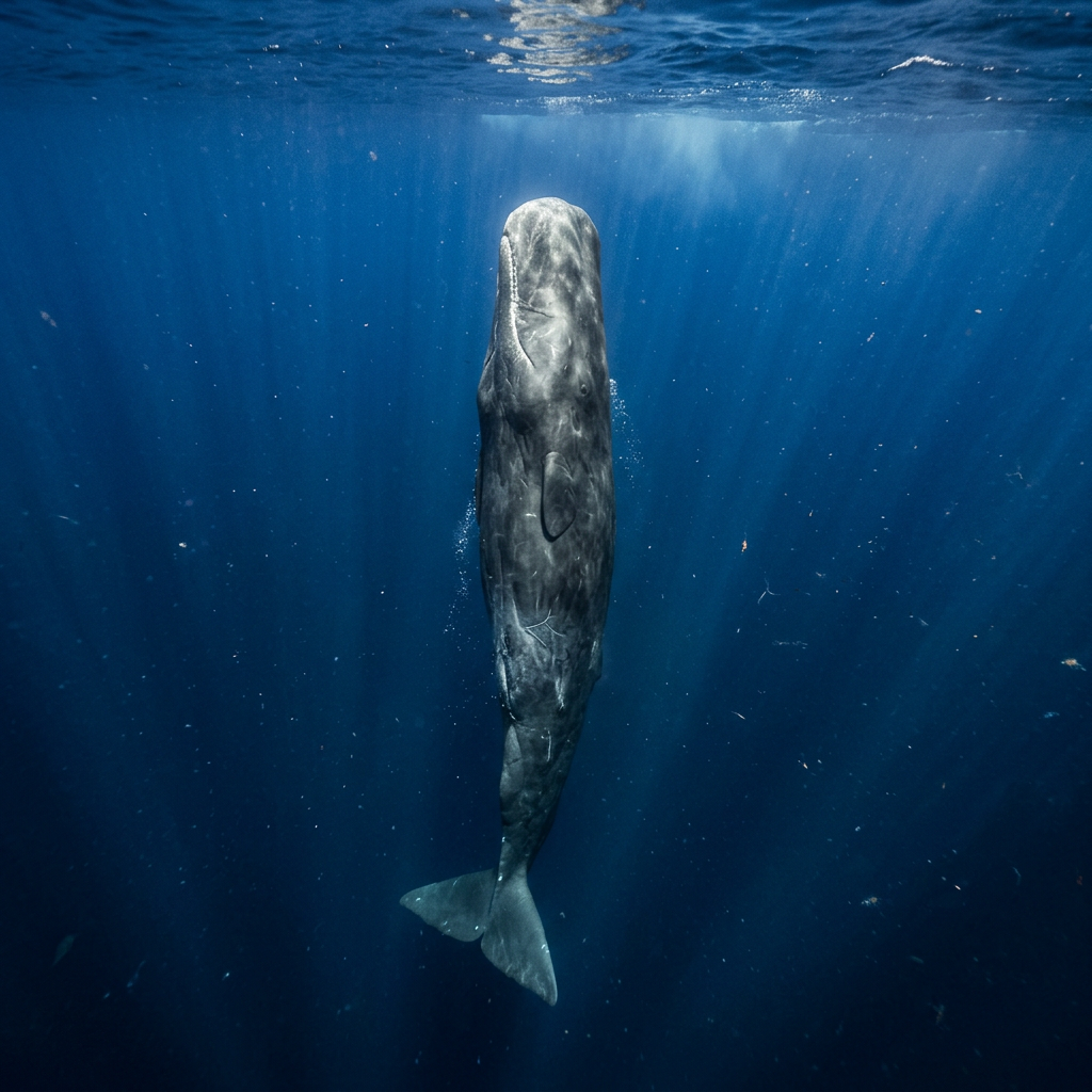How Sperm Whales Pull Off Their Strange, Upright Naps: They Burp